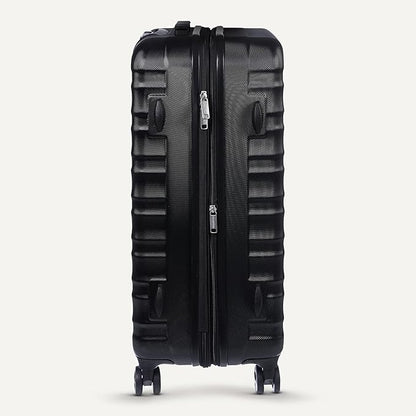 Amazon Basics 26" Hardside Medium Checked Luggage, Hardshell Suitcase With Wheels, Expandable For Up to 15% More Space, With Scratch-Resistant Surface, Four Multi-directional Wheels, Black
