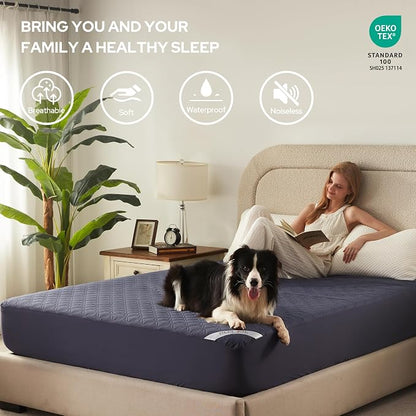 BEDLORE Waterproof Mattress Protector, Queen Size Noiseless Mattress Pad - Image 3