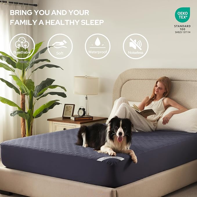BEDLORE Waterproof Mattress Protector, Full Size Noiseless Mattress Pad - Image 3