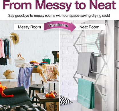 BLACK+DECKER Over The Door Expandable Telescopic Drying Rack, Clothes Organizer - Image 3