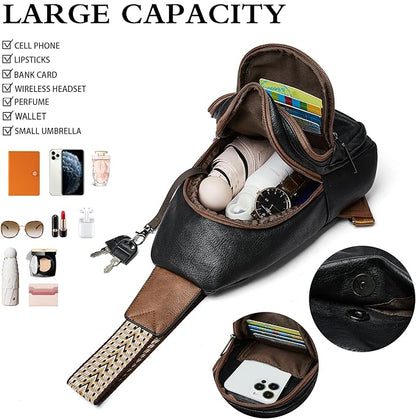 Sling Bag Crossbody Bags for Women Small Cross Body Bag Fanny Packs Chest Sling Purse for Daily Travel Leisure Sport