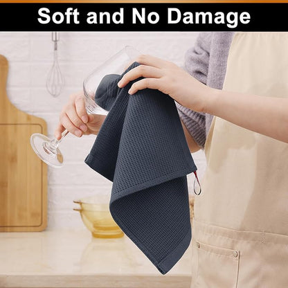 Homaxy 100% Cotton Waffle Weave Dish Cloths - Image 4