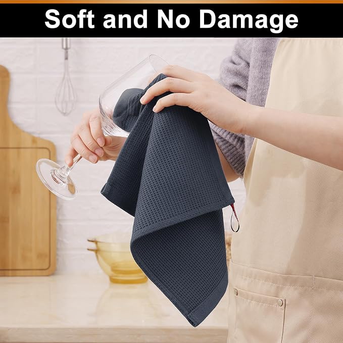 Homaxy 100% Cotton Waffle Weave Dish Cloths - Image 4