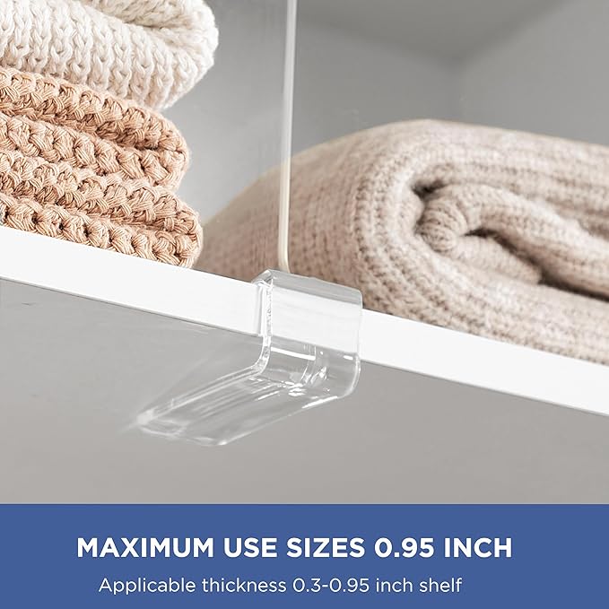 HBlife 10 Pack Clear Shelf Dividers, Vertical Purse Organizer - Image 5