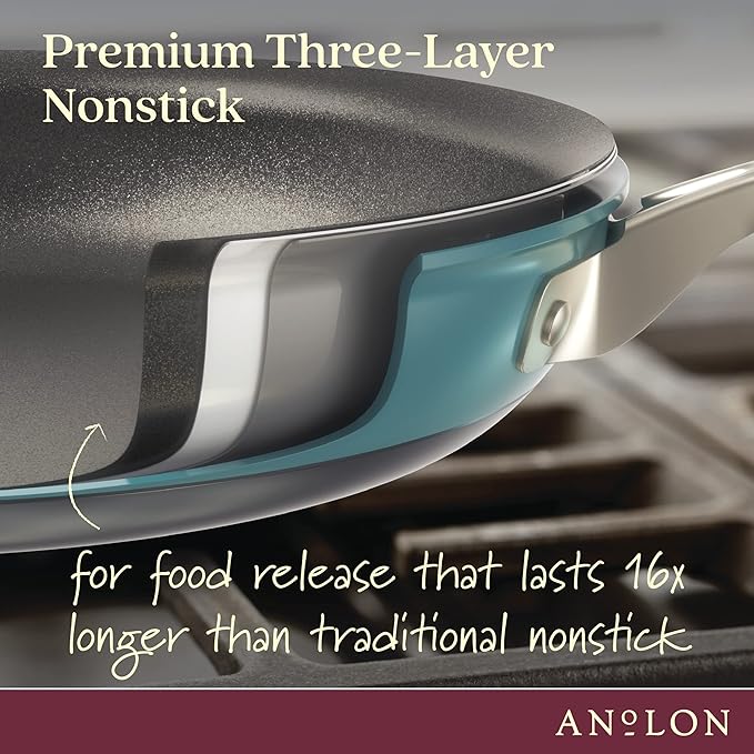 Anolon Achieve Hard Anodized Nonstick Sauté Pan - Image 4