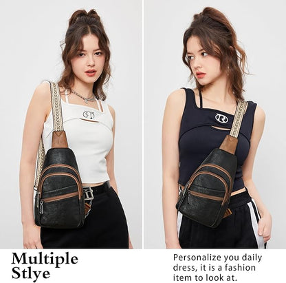 Sling Bag Crossbody Bags for Women Small Cross Body Bag Fanny Packs Chest Sling Purse for Daily Travel Leisure Sport