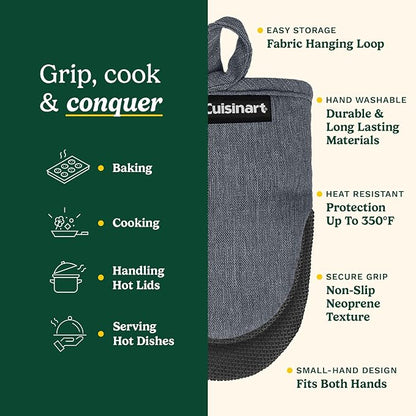 Cuisinart Mini Oven Mitts – 5.5” x 7” Heat-Resistant Kitchen Mitts - Image 5