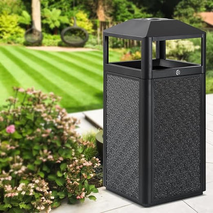 Square Waste Container with Dome Lid | Commercial Outdoor Garbage and Trash - Image 7