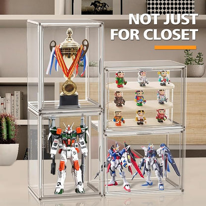 4Pack Clear Shoe Box Organizer, Acrylic Display Cases - Image 7