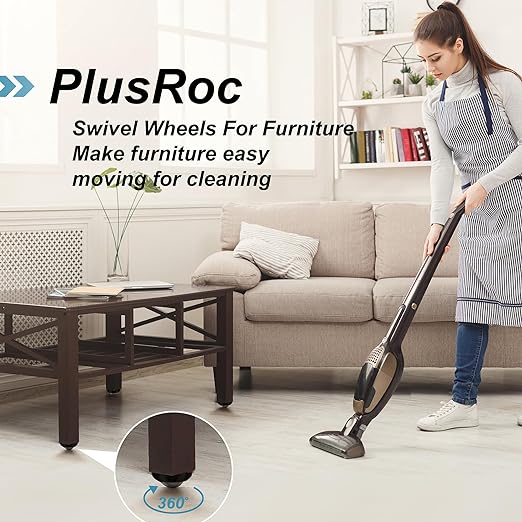 PlusRoc 4 Pack 1 Inch Self Adhesive Paste Caster Wheels - Image 4