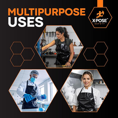 Xpose Safety Heavy Duty Vinyl Waterproof Aprons, Industrial and Commercial Use - Image 2
