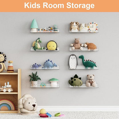 upsimples 10 Pack Acrylic Shelves Wall Organizer and Storage, Toy Cars - Image 7
