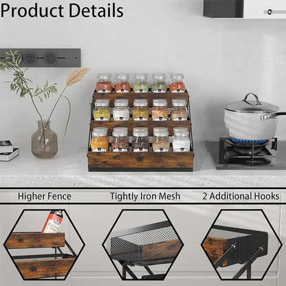 3 Tier Foldable Spice Rack Organizer - Image 3