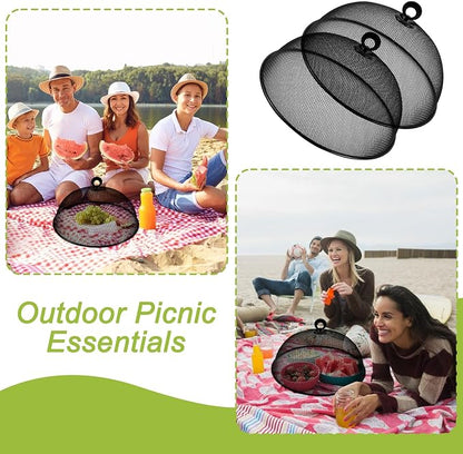 6 Pcs Metal Mesh Food Cover 11 Inch Mesh Food Tents Fly Fruit Screen Food Net - Image 4