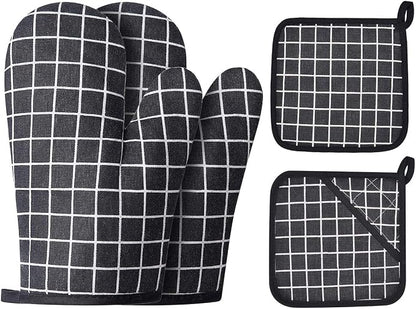 Oven Mitts and Potholders BBQ Gloves-Oven Mitts and Pot Holders by Win+Change