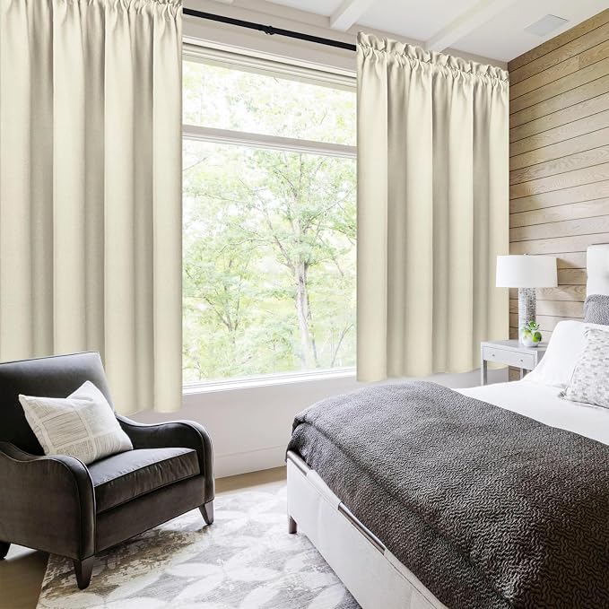 DWCN Blackout Curtains for Bedroom – Rod Pocket Thermal Insulated Noise - Image 2