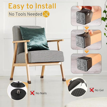 24PCS Extra Small Chair Leg Floor Protectors, Furniture Sliders, Chair Leg - Image 4