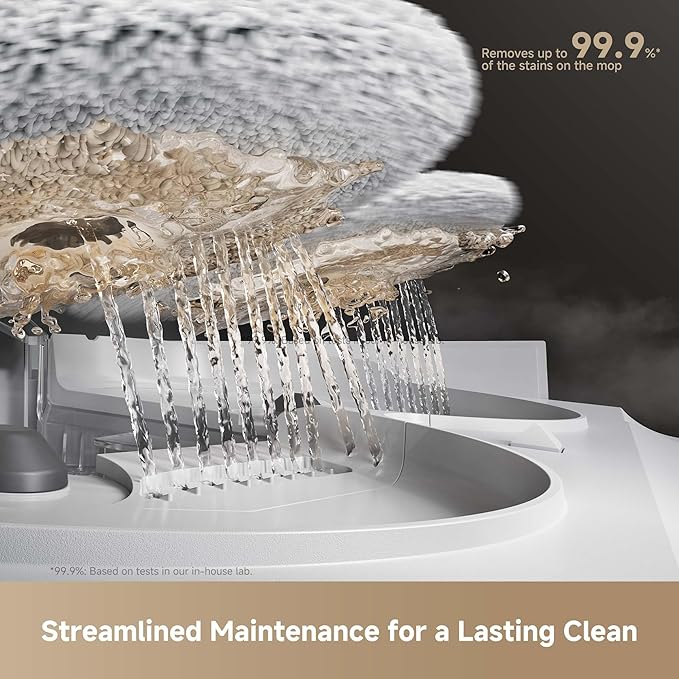 Mova V50 Ultra Complete Robot Vacuum and Mop Self-Cleaning, 24,000 Pa Suction, Liftable Navigation with Obstacle Overcoming and Warm Water Mopping with DuoSolution System Designed for Pets