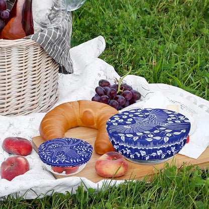 5 Pieces Bowl Covers Reusable, 5 Size Elastic Cloth Bowl Covers - Image 7