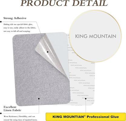 KING MOUNTAIN Fine Linen Repair Patches, Self-Adhesive Linen Fabric Patches - Image 3