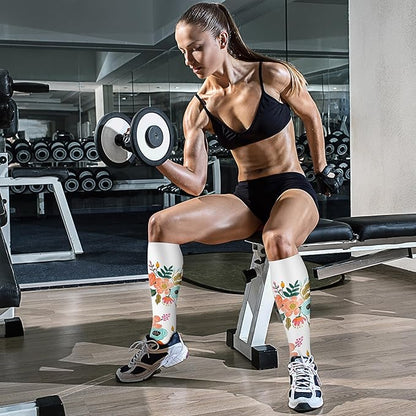 CHARMKING Compression Socks for Women & Men Circulation (3 Pairs) 15-20 mmHg is Best Support for Athletic Running Cycling