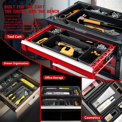 16 PCS Small Parts Tool Box Organizer Trays, tool box trays organizer - Image 7