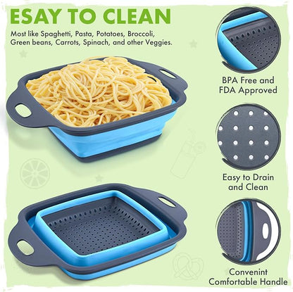 Silicone Collapsible Colander Sink Colander Collapsible Camping Versatile - Image 5