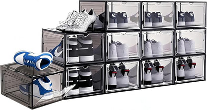 8 Pack Shoes Box Display Case Thicken Shoe Organizer Stackable Boxes - Image 4
