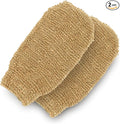 GUARD&MARINE Natural Shower Mitts - Jute Bath Gloves for Skin Exfoliation, Mitt Washcloth for Body Scrub and Cleansing - Good for Men and Women - Set of 2 Wash Mittens