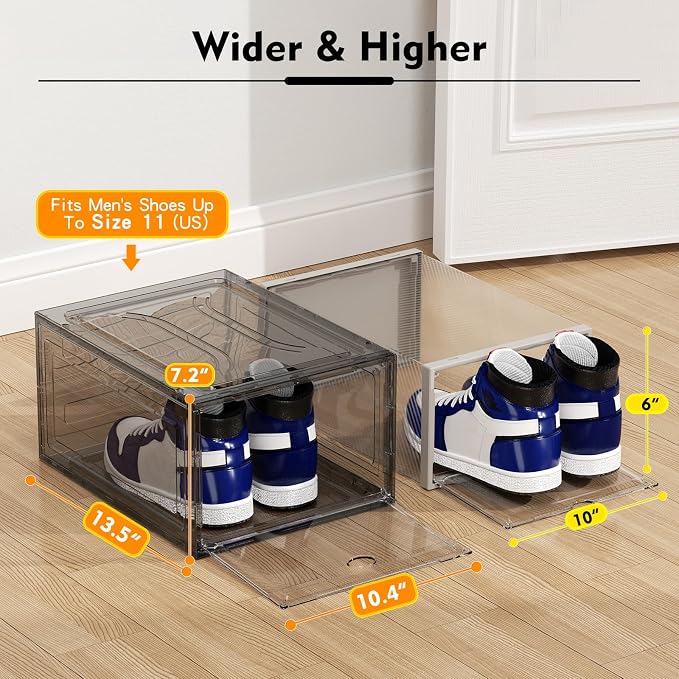 Upgrade Harder Solid Plastic Shoe Organizer, Shoe Storage - Image 2