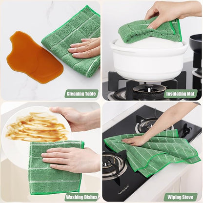 Homaxy Microfiber Kitchen Towels and Dishcloths Set, 12 Pack Soft and Absorbent - Image 5