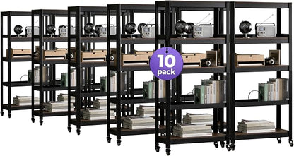 HOMEDANT House 5-Tier Metal Rolling Cart Shelf Rack Casters Heavy Duty Wheel by TheBestOrganizingSolution