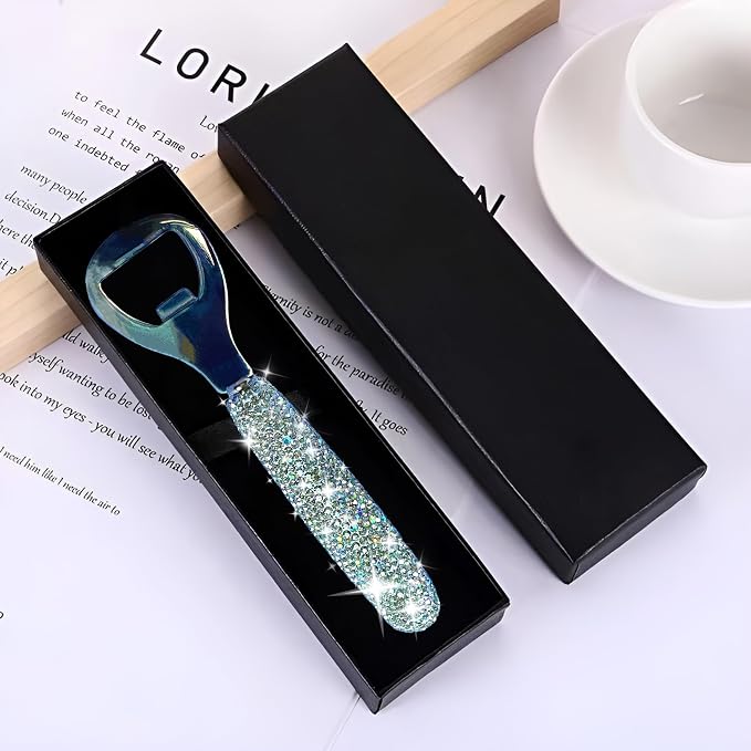 Handcrafted Silver Crystal Bling Beer Opener – Sparkle Diamond Bottle Openers - Image 2
