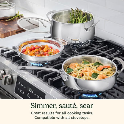 Cuisinart PureClad™ Triple Ply Stainless Steel 5.5 Qt. Saute Pan w/Cover - Image 7