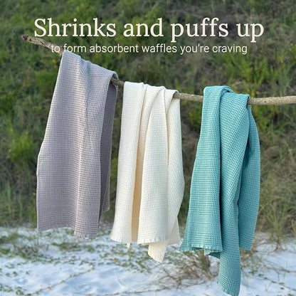 GILDEN TREE Waffle Towels for Bathroom, 100% Cotton Quick Dry Towel, Waffle - Image 3