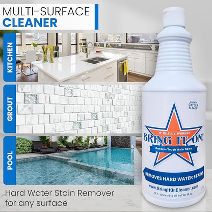 BRING IT ON! CLEANER Water Spot Remover Plus 2 Drill Brushes, Clean Tile - Image 3