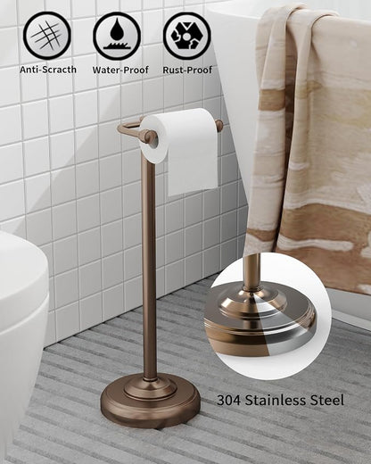 Toilet Paper Holder Stand, Bronze Toilet Paper Holder Free Standing, Post - Image 3