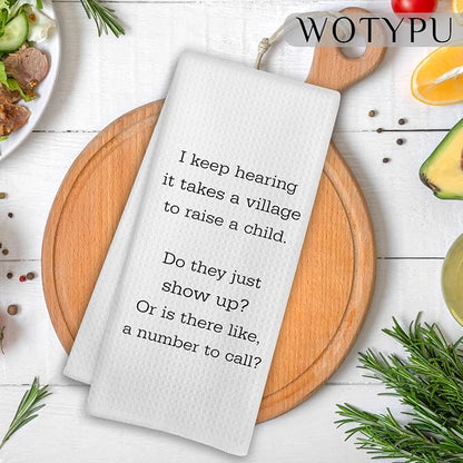 Funny Kitchen Towels, Humorous Gifts Dish Tea Towels, I Keep Hearing it Takes a - Image 2