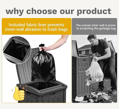 DWVO 36-Gallon Outdoor Trash Can - Image 4