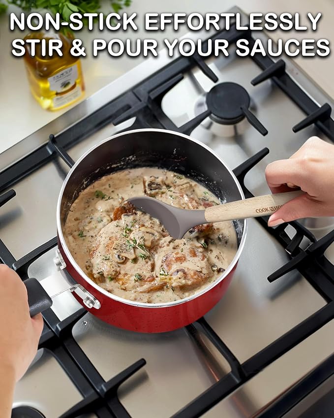 Cook N Home Non Stick Sauce Pan, 1 Quart Saucepan - Image 5