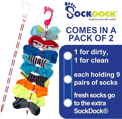 Sock Laundry Solution for Washing Drying & Storing Socks in Pairs, Clip & Hold - Image 4