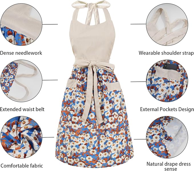 Cute Floral Aprons for Women - Image 5