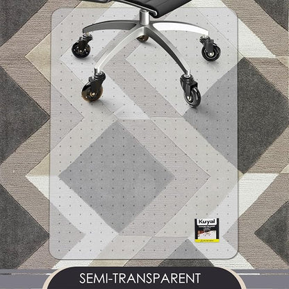 Kuyal Office Chair Mat for Carpet, 40x48 Clear Heavy Duty Computer Chair Mat - Image 6
