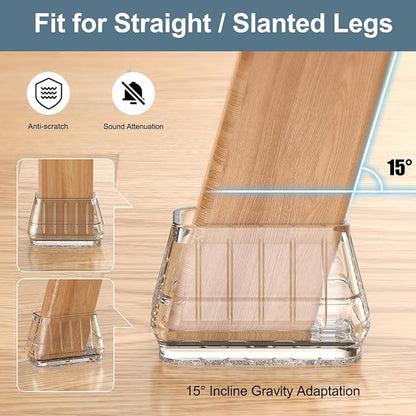 24PCS Rectangular Chair Leg Floor Protectors - Image 4