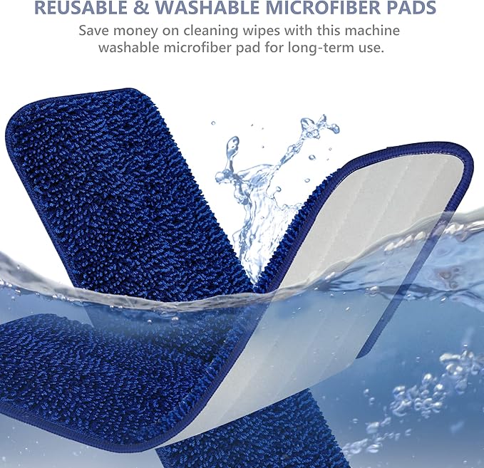 Spray Mops for Floor Cleaning, TRAV-ROUND Microfiber Wood Floor Mop with 5 Reusable Washable Pads for Dry Wet Cleaning on Hardwood Laminate Wood Ceramic Vinyl Tile