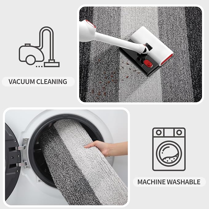 Kitinjoy Indoor Outdoor Door Mat, 59x24 Non-Slip Absorbent Dirt Trapper - Image 5