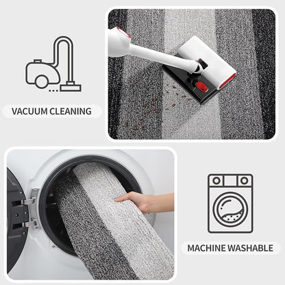 Kitinjoy Indoor Outdoor Door Mat, 59x24 Non-Slip Absorbent Dirt Trapper - Image 5
