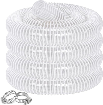 Dust Collection Hose 2-1/2 in × 20 ft Heavy Duty Clear Flexible PVC Reinforced by ZY-hosetube