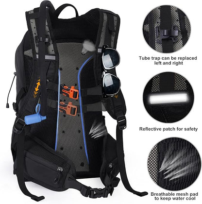 Hydration Backpack 3L Water Bladder, Hiking Water Backpack with Rain Cover, Insulation Hydration Daypack Rucksack for Cycling