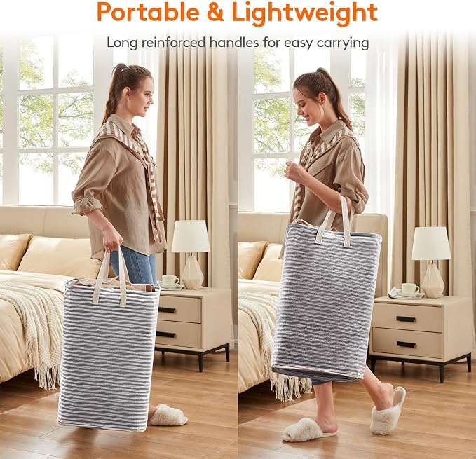 Lifewit 3 Pack Laundry Hamper Large Collapsible Laundry Baskets, Freestanding - Image 4